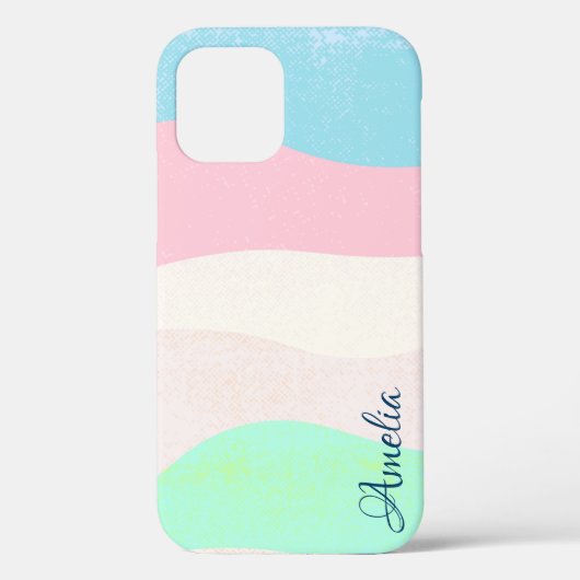 Moderne Eligante Retro Lijn Monogram Case-Mate iPhone Case (Achterkant)