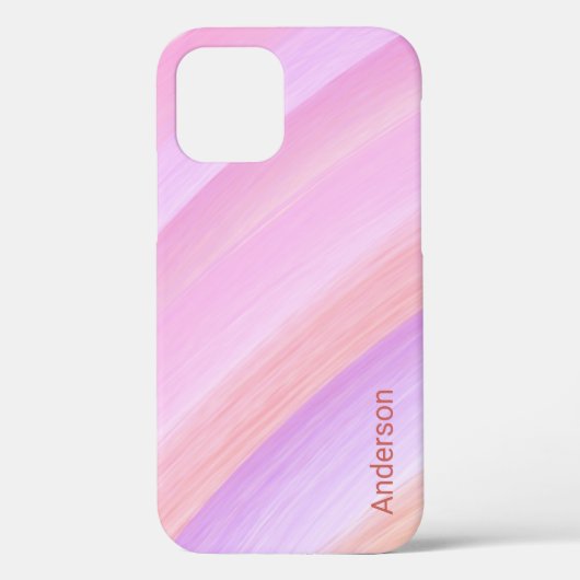 Moderne Eligante Retro Lijn Monogram Case-Mate iPhone Case (Achterkant)