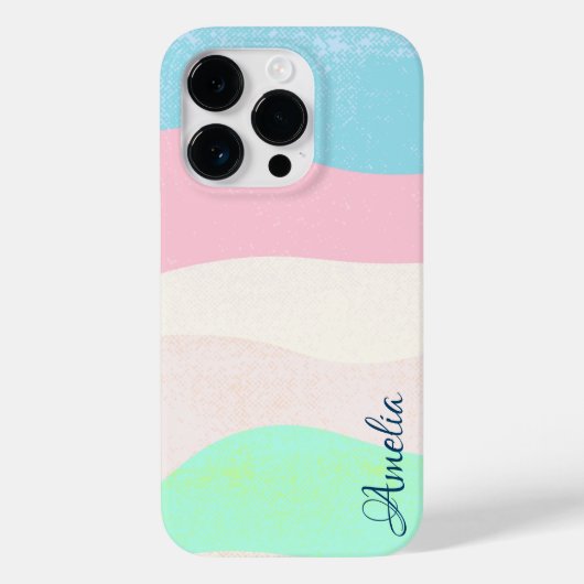 Moderne Eligante Retro Lijn Monogram Case-Mate iPhone Case (Achterkant)