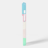 Moderne Eligante Retro Lijn Monogram Case-Mate iPhone Case (Achterkant / Links)
