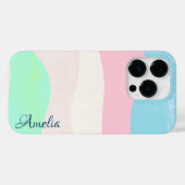 Moderne Eligante Retro Lijn Monogram Case-Mate iPhone Case (Achterkant (horizontaal))
