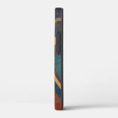 Moderne Eligante Retro Lijn Monogram Case-Mate iPhone Case (Achterkant / Links)
