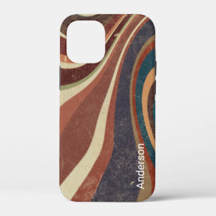 Moderne Eligante Retro Lijn Monogram iPhone 12 Mini Hoesje