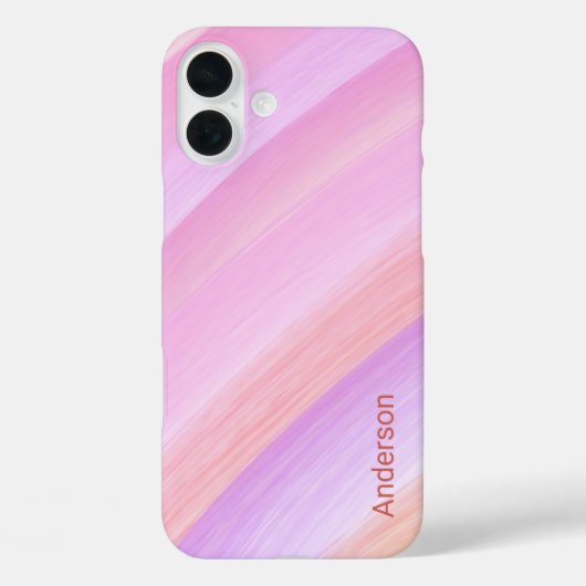 Moderne Eligante Retro Lijn Monogram Case-Mate iPhone Case (Achterkant)
