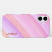 Moderne Eligante Retro Lijn Monogram Case-Mate iPhone Case (Achterkant (horizontaal))