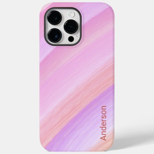 Moderne Eligante Retro Lijn Monogram Case-Mate iPhone Case (Achterkant)