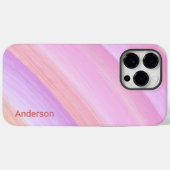 Moderne Eligante Retro Lijn Monogram Case-Mate iPhone Case (Achterkant (horizontaal))