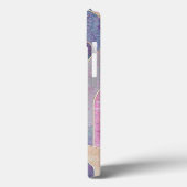 Moderne Eligante Retro Lijn Monogram Case-Mate iPhone Case (Achterkant / Links)