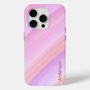 Moderne Eligante Retro Lijn Monogram iPhone 15 Pro Case