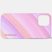 Moderne Eligante Retro Lijn Monogram Case-Mate iPhone Case (Achterkant (horizontaal))
