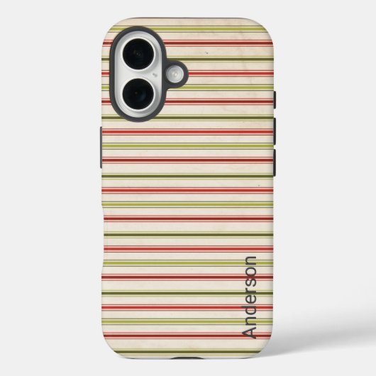 Moderne Eligante Retro Lijn Monogram Case-Mate iPhone Case (Achterkant)