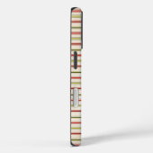Moderne Eligante Retro Lijn Monogram Case-Mate iPhone Case (Achterkant / Rechts)