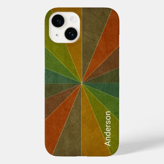Moderne Eligante Retro Lijn Monogram Case-Mate iPhone Case (Achterkant)