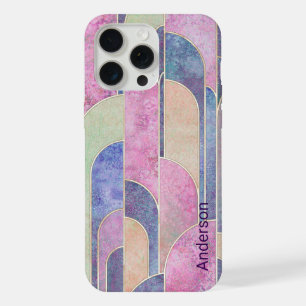Moderne Eligante Retro Lijn Monogram iPhone 15 Pro Max Hoesje