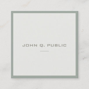 Moderne elite Simple Design Sjabloon elegant groen Vierkante Visitekaartje