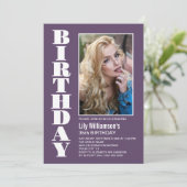 Moderne Elke Leeftijd Witte Foto van de Dag Kaart (Staand voorkant)