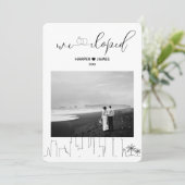 Moderne Elopement Aankondiging | Los Angeles (Staand voorkant)