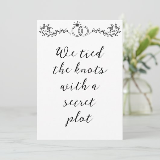 moderne elopement-aankondigingen voor pasgetrouwde kaart (Staand voorkant)