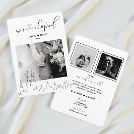 Moderne Elopement Receptie Uitnodigen | Barcelona Kaart