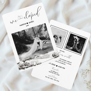 Moderne Elopement Receptie Uitnodigen Napa Valle Kaart