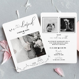 Moderne Elopement Receptie Uitnodigen | Parijs Kaart