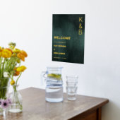 Moderne Emerald Groen Zwart Welkom Gouden Folie Folie Afdrukken (Laag (Keuken))