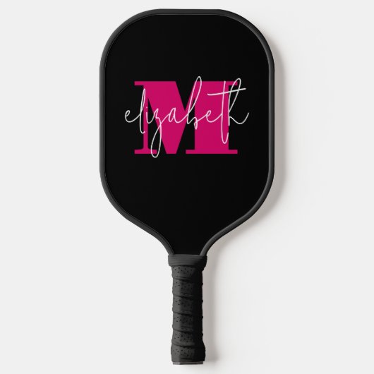 Moderne eminine Monogram Aangepaste naam Pickleball Paddle (Voorkant)