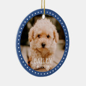 Moderne en afspeelbare Stippen Pet Dog Puppy Paw F Keramisch Ornament (Rechts)