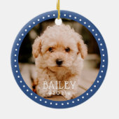 Moderne en afspeelbare Stippen Pet Dog Puppy Paw F Keramisch Ornament (Achterkant)