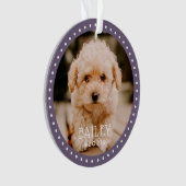 Moderne en afspeelbare Stippen Pet Dog Puppy Paw F Ornament (voorkant)
