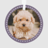 Moderne en afspeelbare Stippen Pet Dog Puppy Paw F Ornament (achterkant)