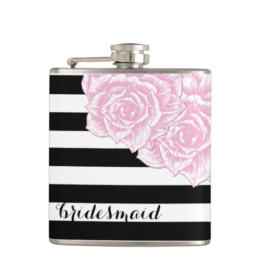 Moderne en chic Bridesmaid Flask Heupfles (Voorkant)