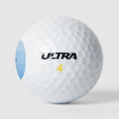 Moderne en Classy Lichtblauw Ontwerp Aangepaste Na Golfballen (Logo)