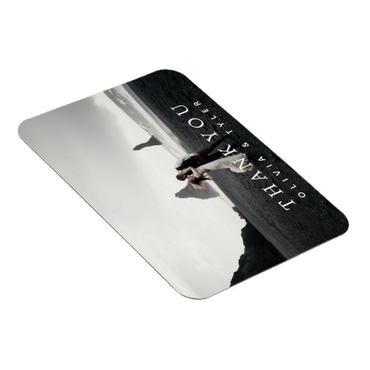 Moderne en eenvoudige bruiloft Dank u Magneet (Rechterzijde)