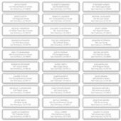 Moderne en eenvoudige bruiloft gastnamen Adres Sticker (Voorkant)