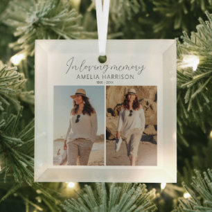 Moderne en eenvoudige foto's met kerstmis glas ornament