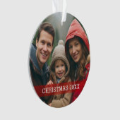 Moderne en eenvoudige kerstfoto ornament (voorkant)