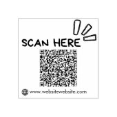 Moderne en eenvoudige QR-code Modern Business Rubberstempel (Afrduk)