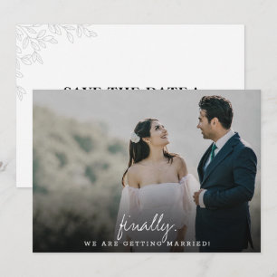 Moderne en eenvoudige, tot slot kalligrafie save the date