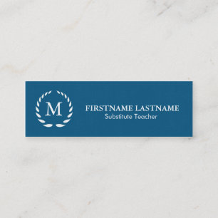 Moderne en eenvoudige vervangende leerkracht-Visit Mini Visitekaartje