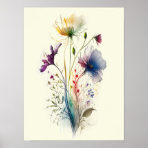 Moderne en Elegante Aquarel Wildflower