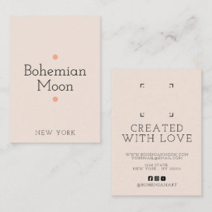 Moderne en Elegante Boheemse oorbellen displaykaar Visitekaartje