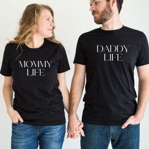 Moderne en Elegante "Mommy Life" Typografie Tri-Blend Shirt