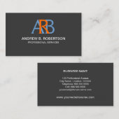 Moderne en elegante monogram visitekaartje (Voorkant / Achterkant)