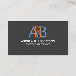 Moderne en elegante monogram visitekaartje