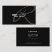 Moderne en elegante monogram visitekaartje (Voorkant / Achterkant)