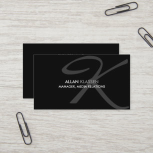 Moderne en elegante monogram visitekaartje