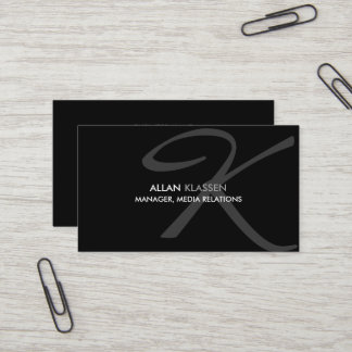 Moderne en elegante monogram visitekaartje