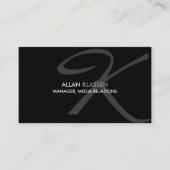 Moderne en elegante monogram visitekaartje (Voorkant)