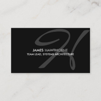 Moderne en elegante monogram visitekaartje